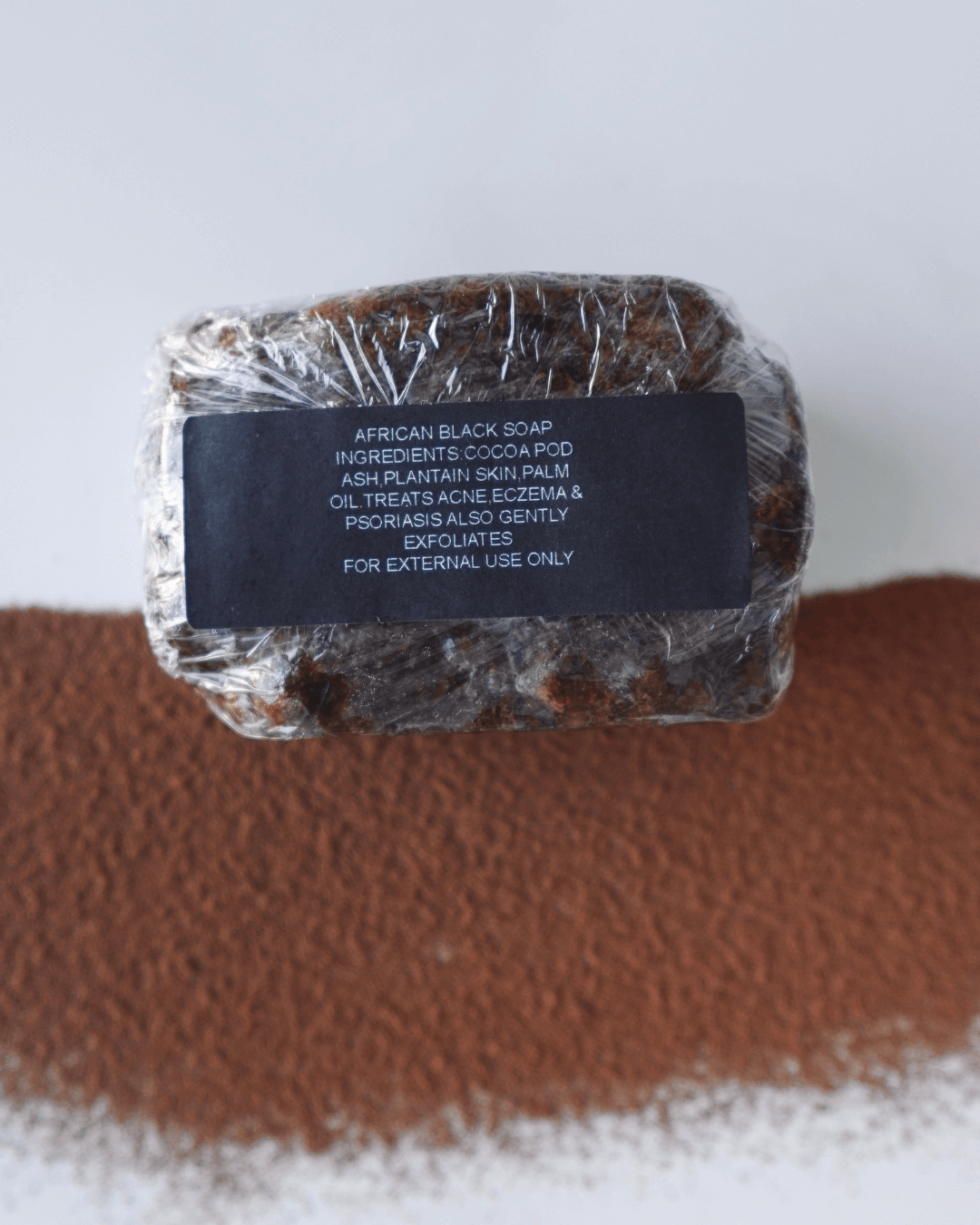 Raw African black soap